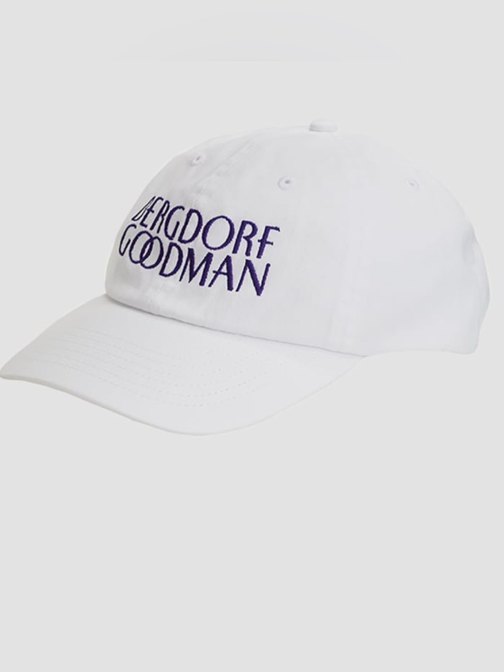 Bergdorf Goodman x Kule Limited Edition White Embroidered Logo Baseball Cap
